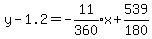 y-1.2=expr%28-11%2F360%29x%2B539%2F180%29