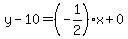 y-10=%28-1%2F2%29x%2B0