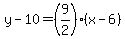 y-10=%289%2F2%29%28x-6%29