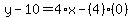 y-10=4%2Ax-%284%29%280%29