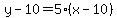 y-10=5%28x-10%29