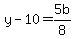 y-10=5b%2F8