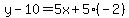 y-10=5x%2B5%28-2%29