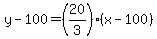 y-100=%2820%2F3%29%28x-100%29
