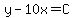 y-10x=C