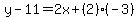 y-11=2x%2B%282%29%28-3%29
