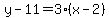 y-11=3%28x-2%29
