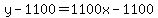y-1100=1100x-1100