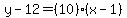 y-12=%2810%29%28x-1%29