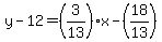 y-12=%283%2F13%29x-%2818%2F13%29