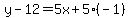 y-12=5x%2B5%28-1%29