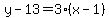 y-13=3%28x-1%29