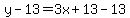 y-13=3x%2B13-13