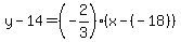 y-14=%28-2%2F3%29%28x-%28-18%29%29
