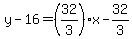 y-16=%2832%2F3%29x-32%2F3
