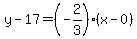 y-17=%28-2%2F3%29%28x-0%29