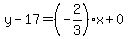 y-17=%28-2%2F3%29x%2B0