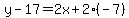 y-17=2x%2B2%28-7%29