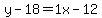 y-18=1x-12