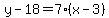 y-18=7%28x-3%29