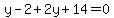 y-2%2B2y%2B14+=+0