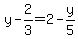 y-2%2F3=+2-y%2F5
