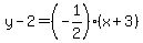 y-2=%28-1%2F2%29%28x%2B3%29