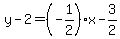 y-2=%28-1%2F2%29x-3%2F2