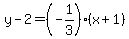 y-2=%28-1%2F3%29%28x%2B1%29