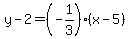 y-2=%28-1%2F3%29%28x-5%29