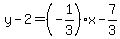 y-2=%28-1%2F3%29%2Ax-7%2F3
