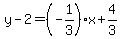 y-2=%28-1%2F3%29x%2B4%2F3