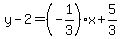 y-2=%28-1%2F3%29x%2B5%2F3