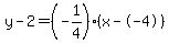 y-2=%28-1%2F4%29%28x--4%29