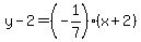 y-2=%28-1%2F7%29%28x%2B2%29