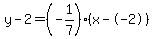 y-2=%28-1%2F7%29%28x--2%29