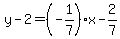 y-2=%28-1%2F7%29x-2%2F7