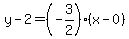 y-2=%28-3%2F2%29%28x-0%29
