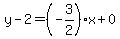 y-2=%28-3%2F2%29x%2B0