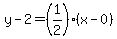 y-2=%281%2F2%29%28x-0%29