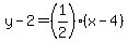 y-2=%281%2F2%29%28x-4%29