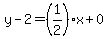 y-2=%281%2F2%29x%2B0