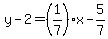 y-2=%281%2F7%29x-5%2F7