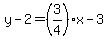 y-2=%283%2F4%29x-3