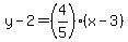 y-2=%284%2F5%29%28x-3%29