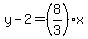 y-2=%288%2F3%29x