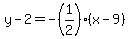 y-2=-%281%2F2%29%28x-9%29
