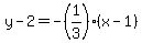y-2=-%281%2F3%29%28x-1%29