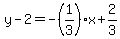 y-2=-%281%2F3%29x%2B2%2F3