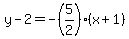 y-2=-%285%2F2%29%28x%2B1%29